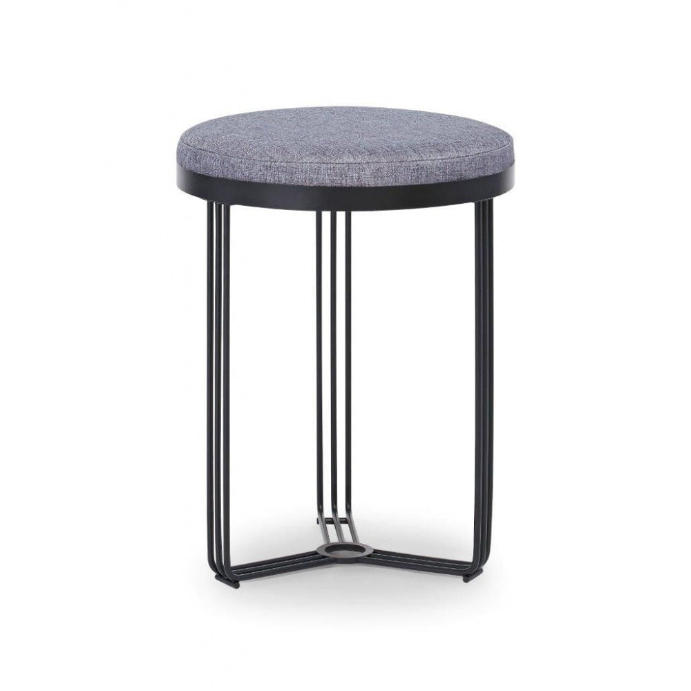 Deco - Small Circular Side Table With Various Upholstered Tops and Frame Colour Options