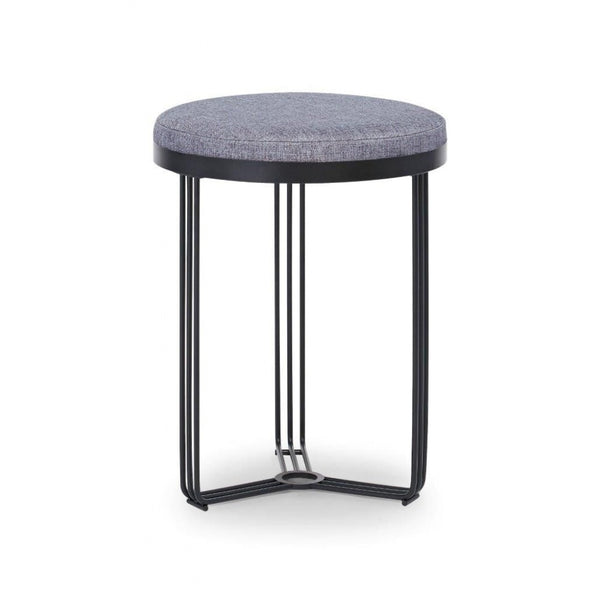 Deco - Small Circular Side Table With Various Upholstered Tops and Frame Colour Options