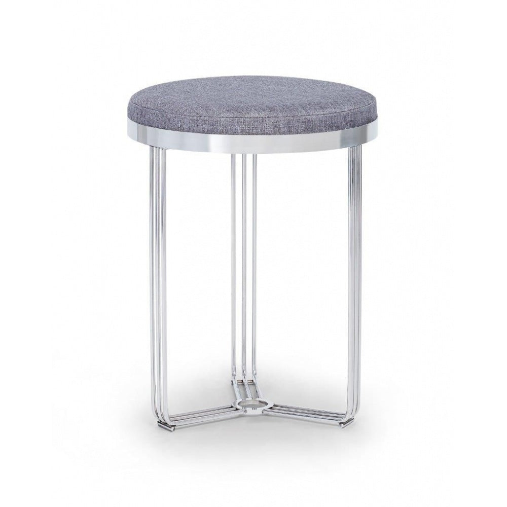 Deco - Small Circular Side Table With Various Upholstered Tops and Frame Colour Options