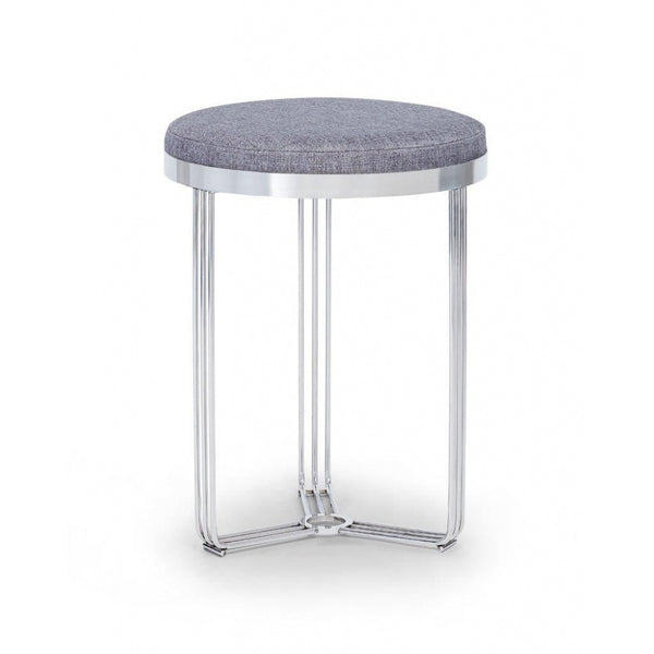 Deco - Small Circular Side Table With Various Upholstered Tops and Frame Colour Options