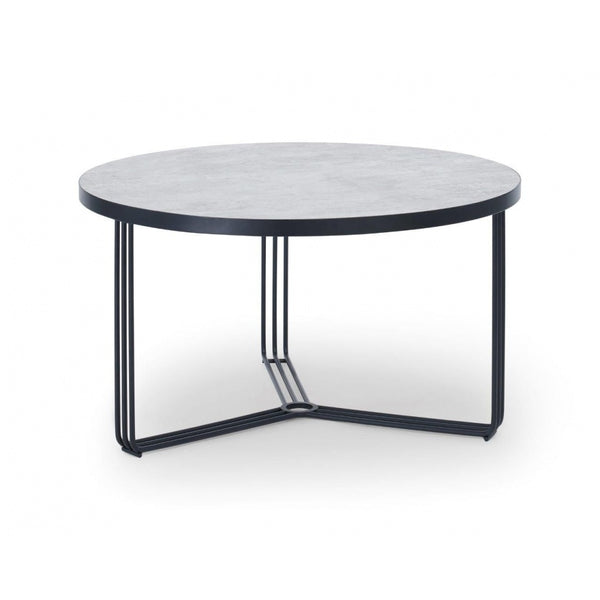 Deco - Medium Circular Coffee Table With Various Stone Tops and Frame Colour Options