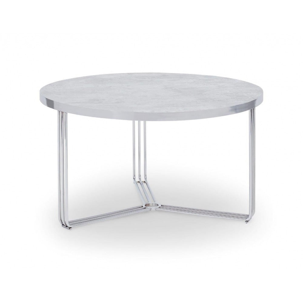 Deco - Medium Circular Coffee Table With Various Stone Tops and Frame Colour Options