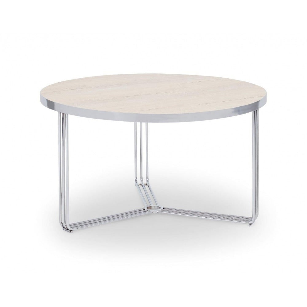 Deco - Medium Circular Coffee Table With Various Wooden Tops and Frame Colour Options