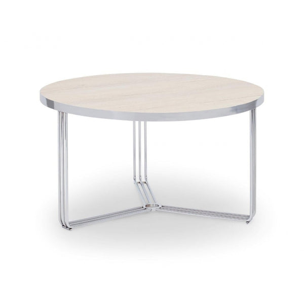 Deco - Medium Circular Coffee Table With Various Wooden Tops and Frame Colour Options