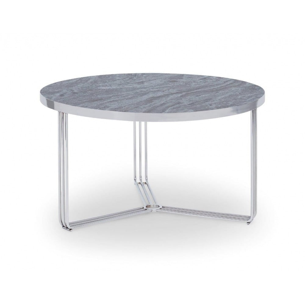 Deco - Medium Circular Coffee Table With Various Wooden Tops and Frame Colour Options