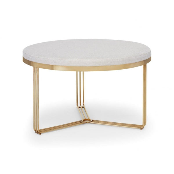 Deco - Medium Circular Coffee Table With Various Upholstered Tops and Frame Colour Options