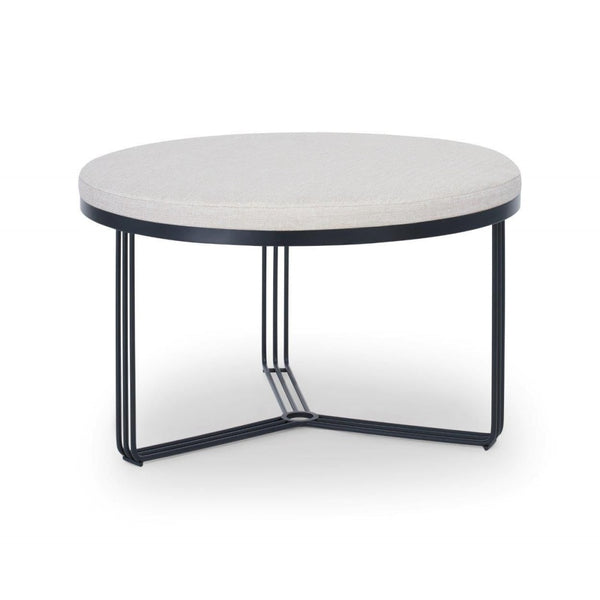 Deco - Medium Circular Coffee Table With Various Upholstered Tops and Frame Colour Options