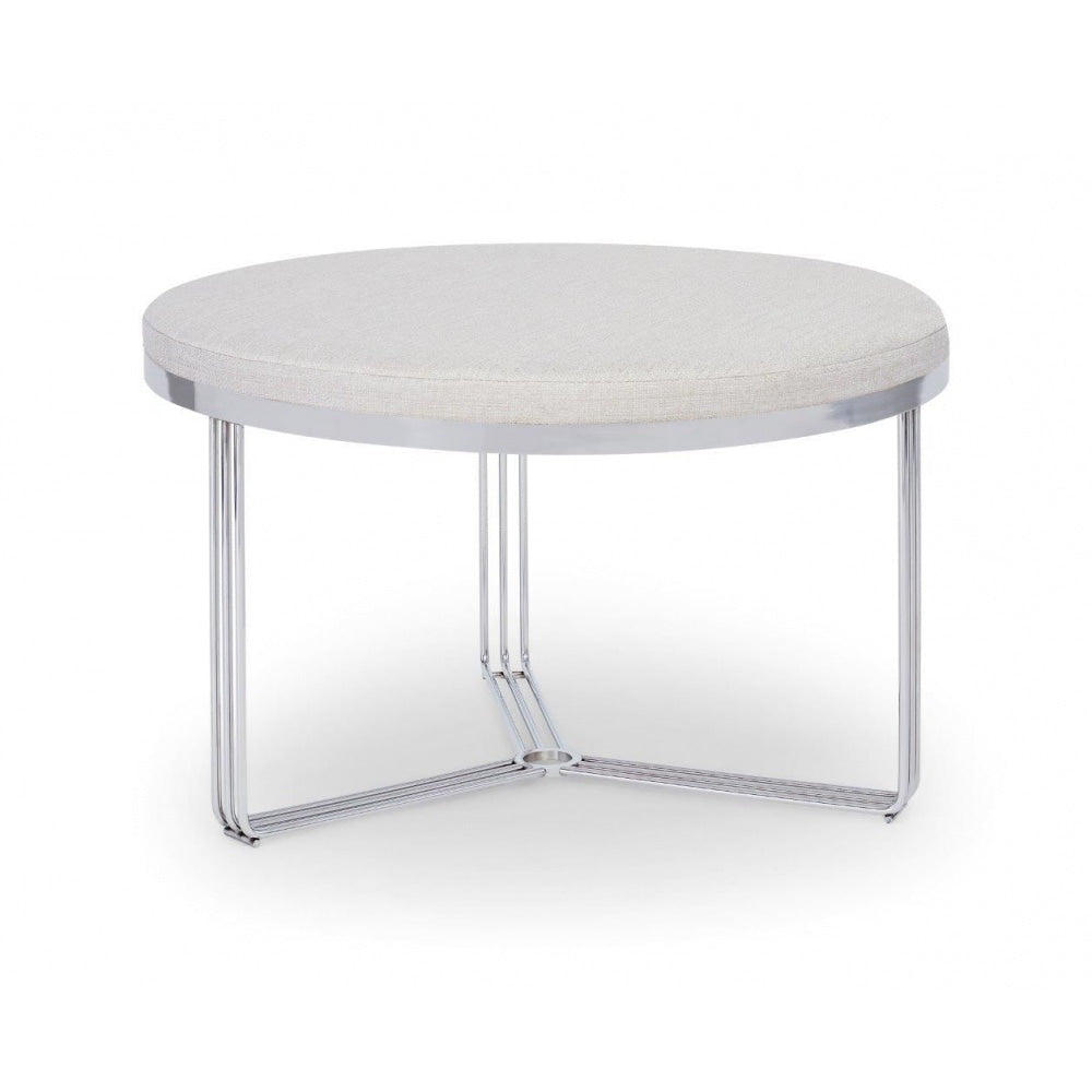 Deco - Medium Circular Coffee Table With Various Upholstered Tops and Frame Colour Options