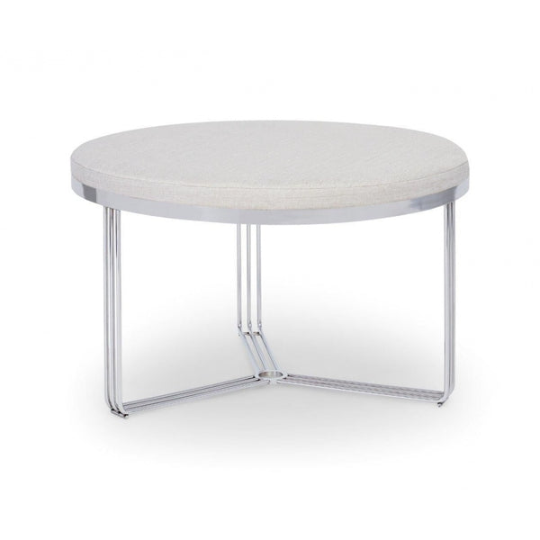 Deco - Medium Circular Coffee Table With Various Upholstered Tops and Frame Colour Options