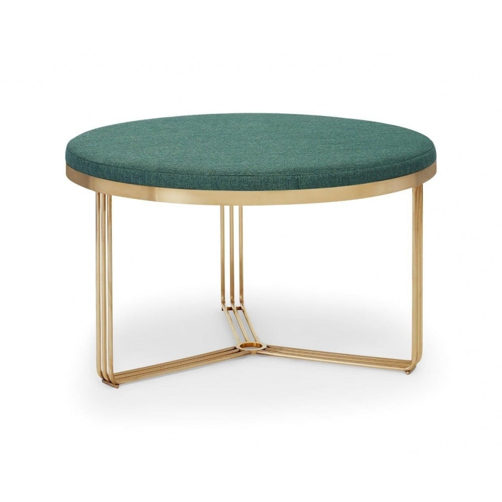 Deco - Medium Circular Coffee Table With Various Upholstered Tops and Frame Colour Options