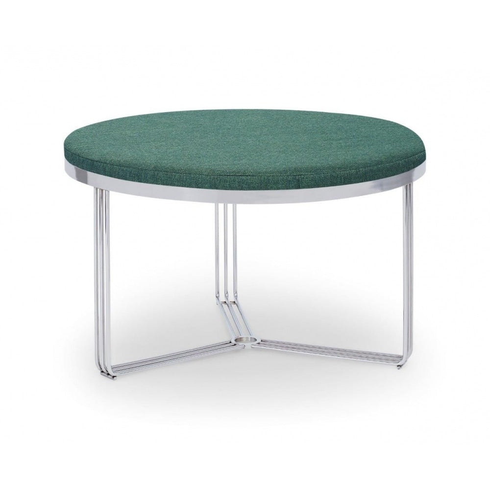 Deco - Medium Circular Coffee Table With Various Upholstered Tops and Frame Colour Options