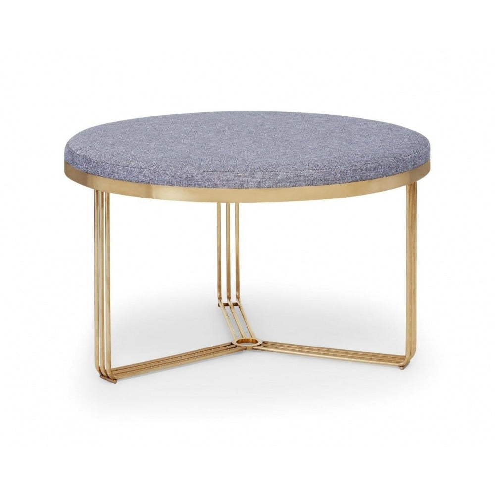 Deco - Medium Circular Coffee Table With Various Upholstered Tops and Frame Colour Options