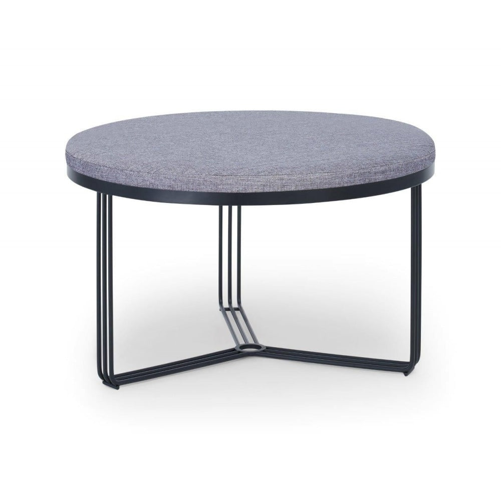 Deco - Medium Circular Coffee Table With Various Upholstered Tops and Frame Colour Options