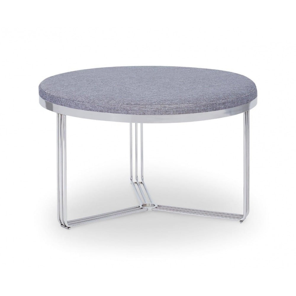 Deco - Medium Circular Coffee Table With Various Upholstered Tops and Frame Colour Options