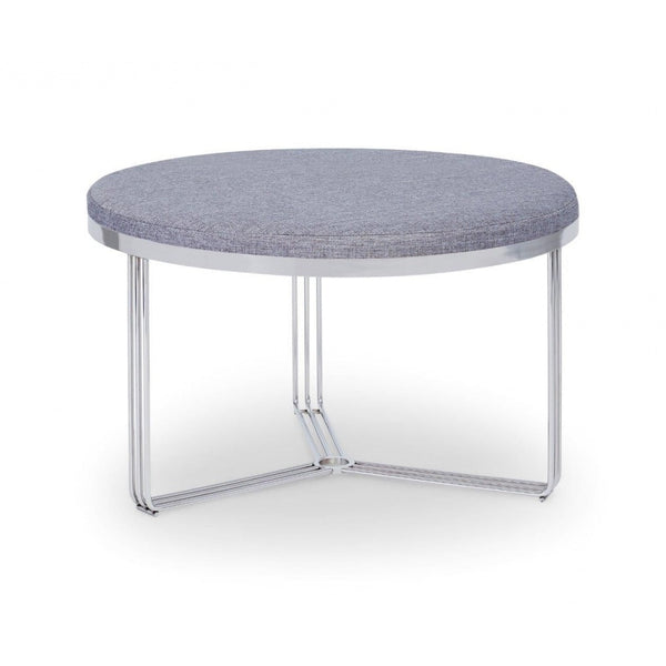 Deco - Medium Circular Coffee Table With Various Upholstered Tops and Frame Colour Options