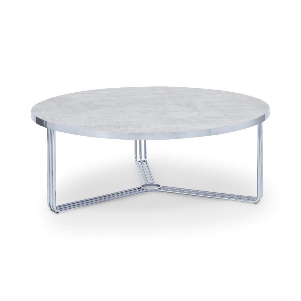 Deco - Large Circular Coffee Table With Various Stone Tops and Frame Colour Options