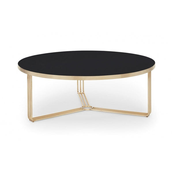 Deco - Large Circular Coffee Table With Various Glass Tops and Frame Colour Options