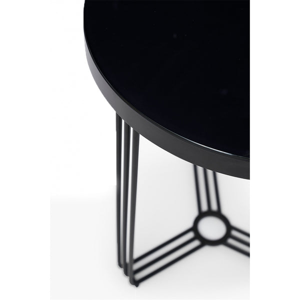 Deco - Large Circular Coffee Table With Various Glass Tops and Frame Colour Options