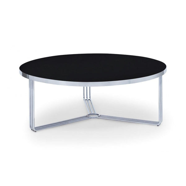 Deco - Large Circular Coffee Table With Various Glass Tops and Frame Colour Options