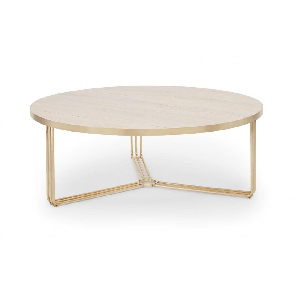 Deco - Large Circular Coffee Table With Various Wooden Tops and Frame Colour Options