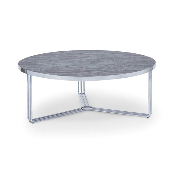 Deco - Large Circular Coffee Table With Various Wooden Tops and Frame Colour Options