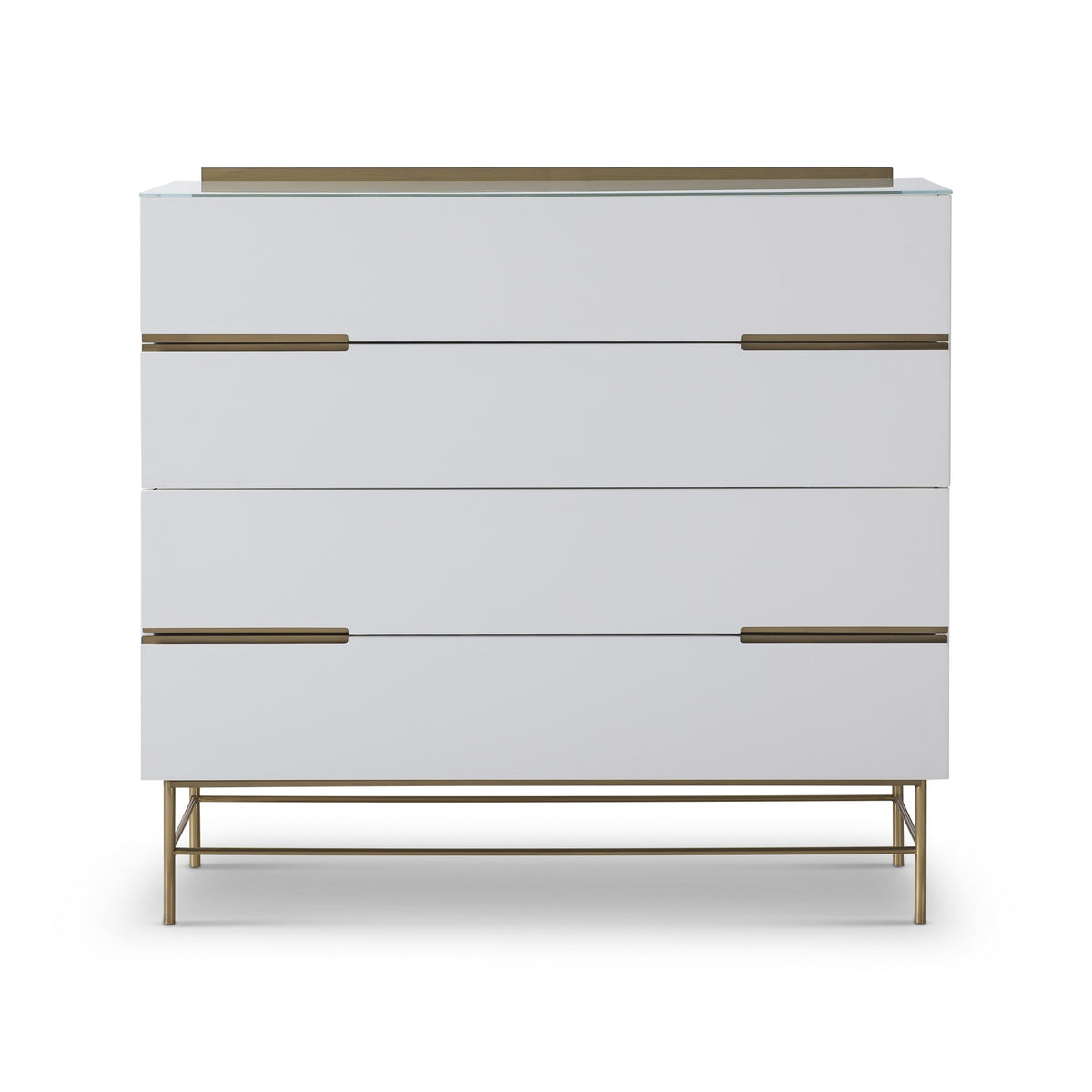 Sleek - Contemporary Four Drawer Wide Chest With Various Colour Options