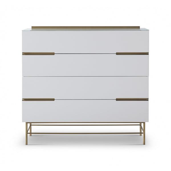 Sleek - Contemporary Four Drawer Wide Chest With Various Colour Options