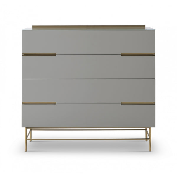 Sleek - Contemporary Four Drawer Wide Chest With Various Colour Options