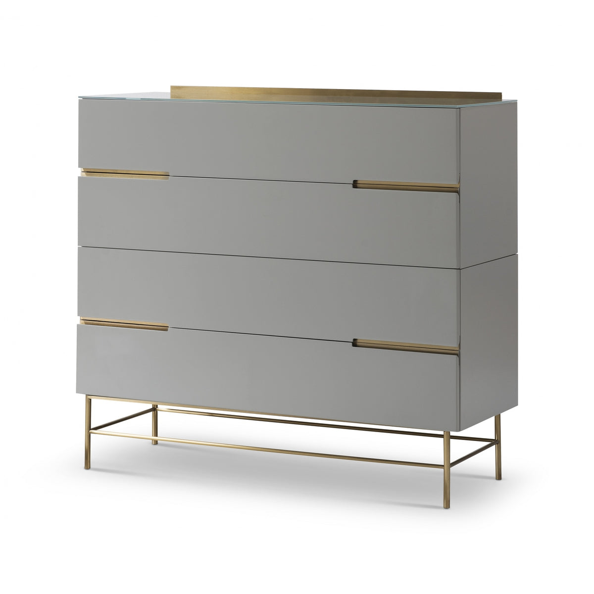 Sleek - Contemporary Four Drawer Wide Chest With Various Colour Options