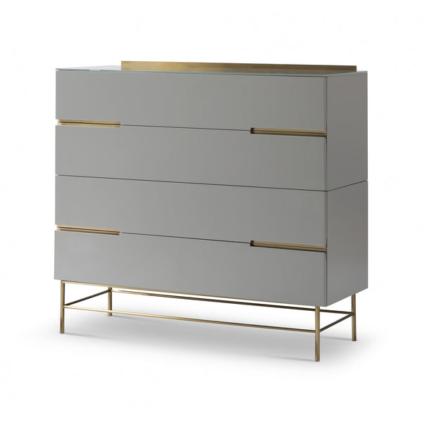 Sleek - Contemporary Four Drawer Wide Chest With Various Colour Options