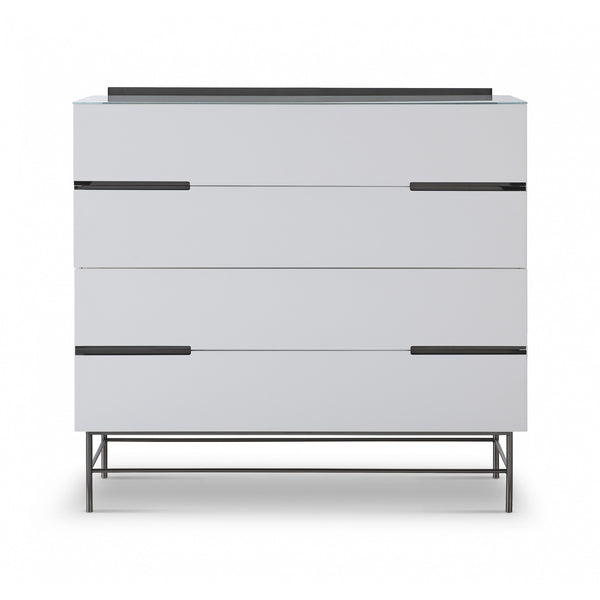 Sleek - Contemporary Four Drawer Wide Chest With Various Colour Options