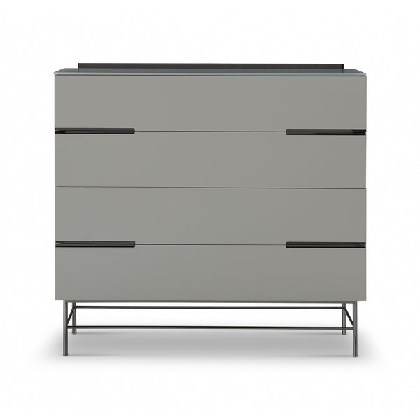 Sleek - Contemporary Four Drawer Wide Chest With Various Colour Options