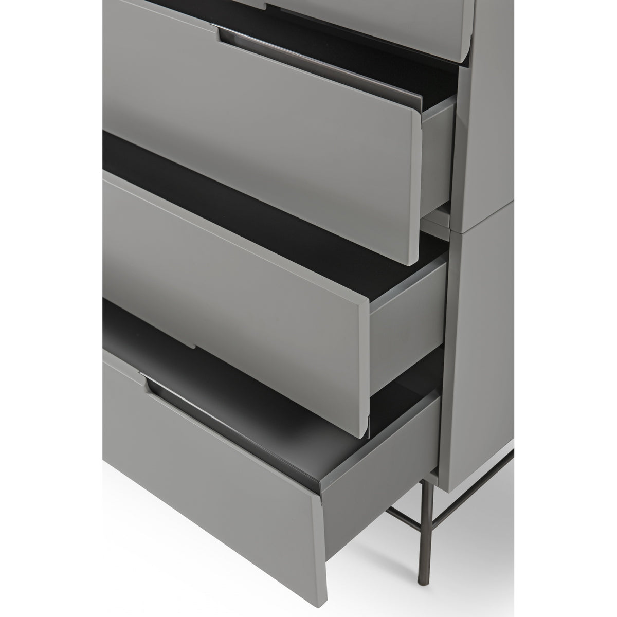 Sleek - Contemporary Four Drawer Wide Chest With Various Colour Options