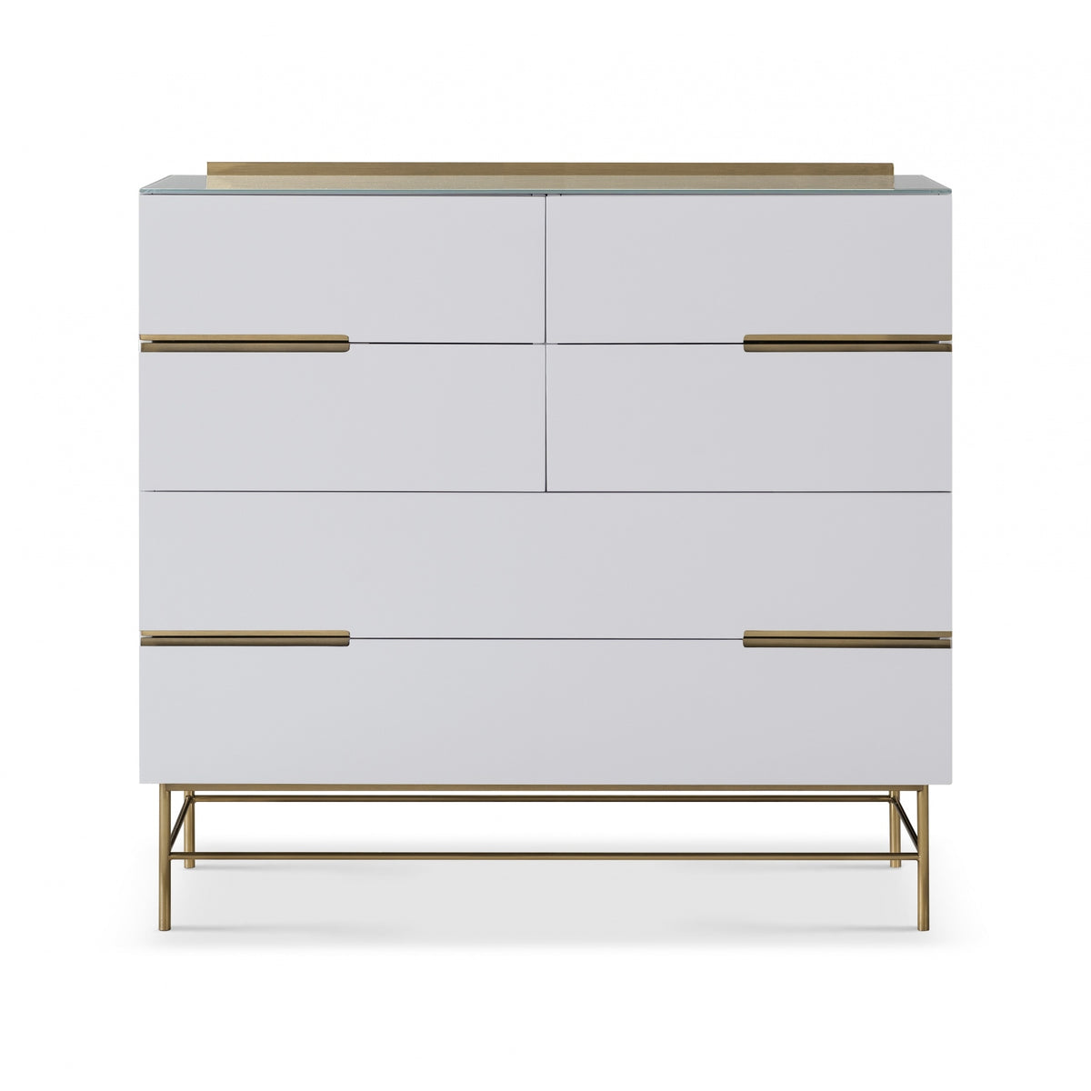Sleek - Contemporary Six Drawer Wide Chest With Various Colour Options