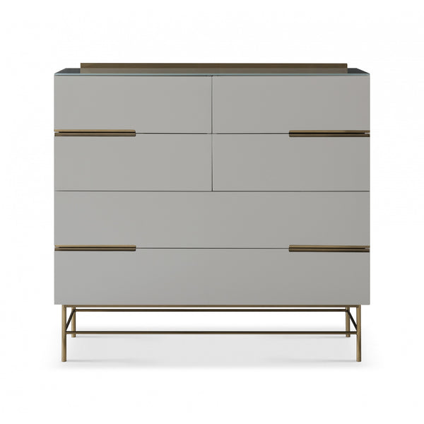 Sleek - Contemporary Six Drawer Wide Chest With Various Colour Options