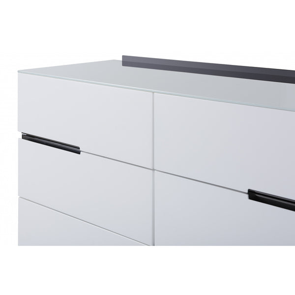 Sleek - Contemporary Six Drawer Wide Chest With Various Colour Options