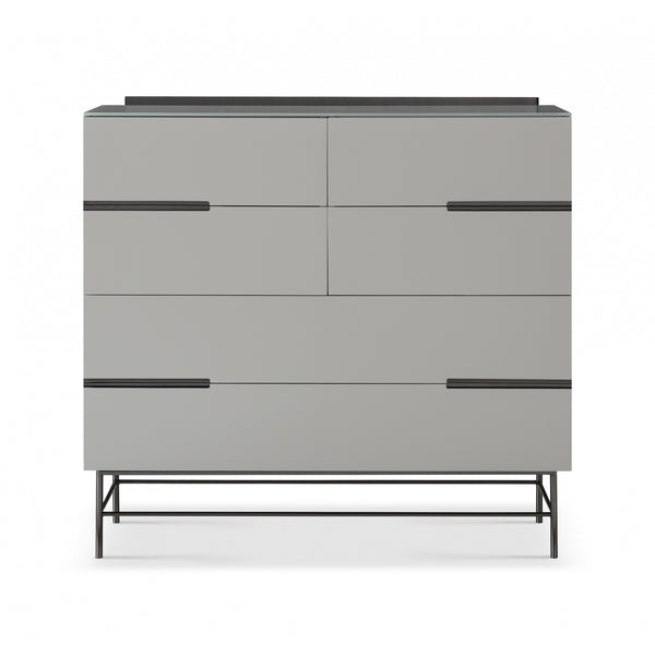 Sleek - Contemporary Six Drawer Wide Chest With Various Colour Options