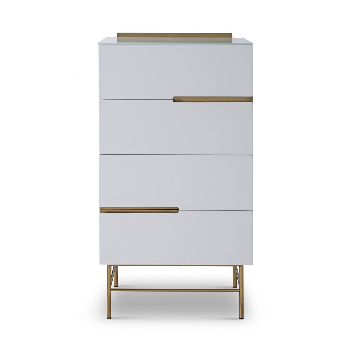 Sleek - Contemporary Four Drawer Narrow Chest With Various Colour Options