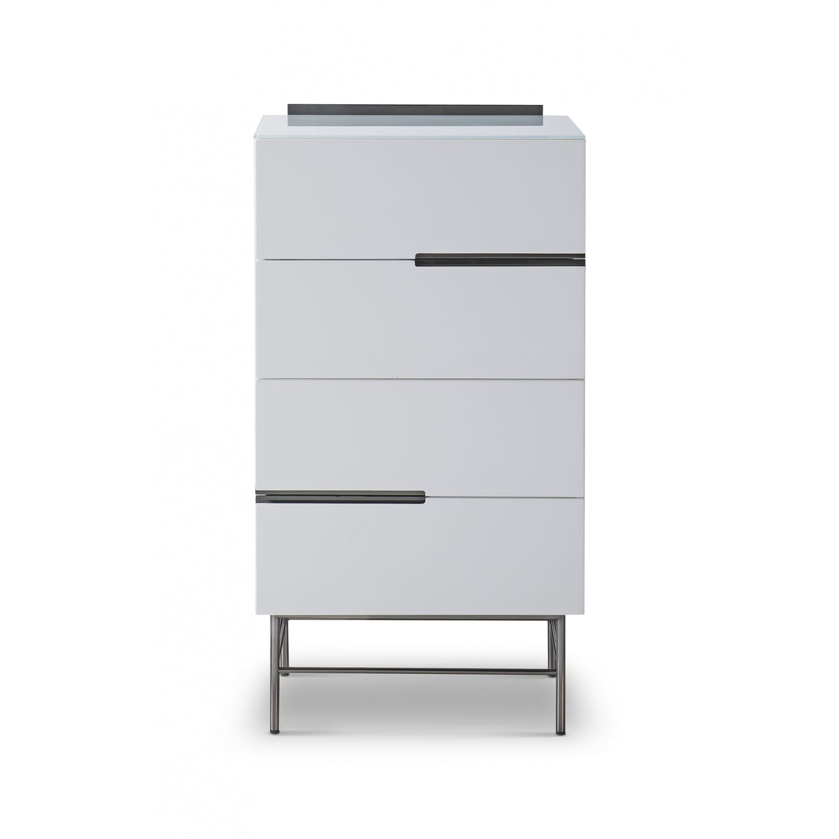 Sleek - Contemporary Four Drawer Narrow Chest With Various Colour Options