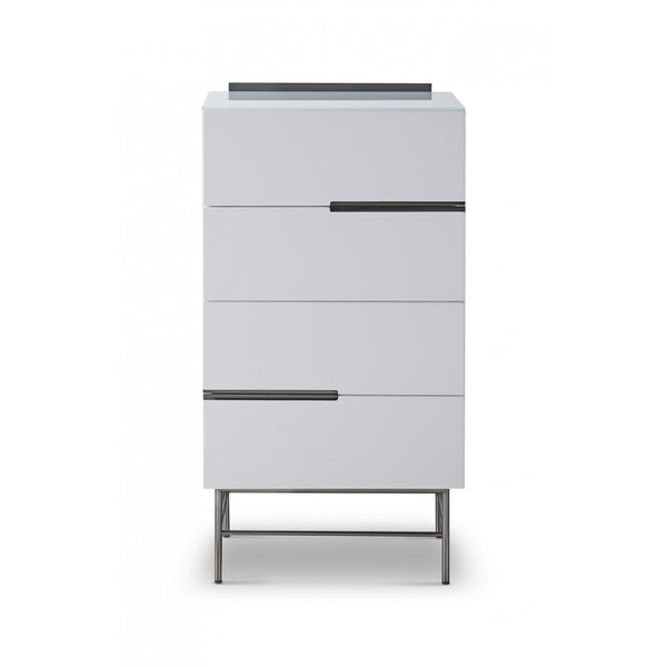 Sleek - Contemporary Four Drawer Narrow Chest With Various Colour Options