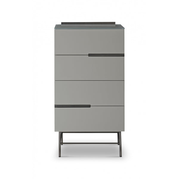 Sleek - Contemporary Four Drawer Narrow Chest With Various Colour Options