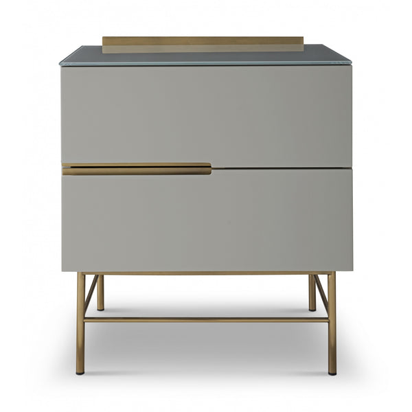 Sleek - Contemporary Two Drawer Narrow Chest With Various Colour Options