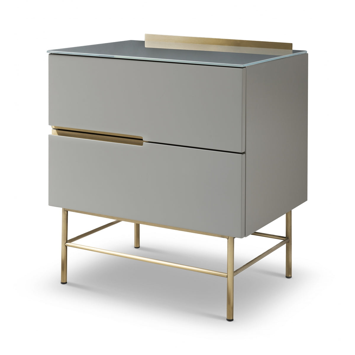 Sleek - Contemporary Two Drawer Narrow Chest With Various Colour Options