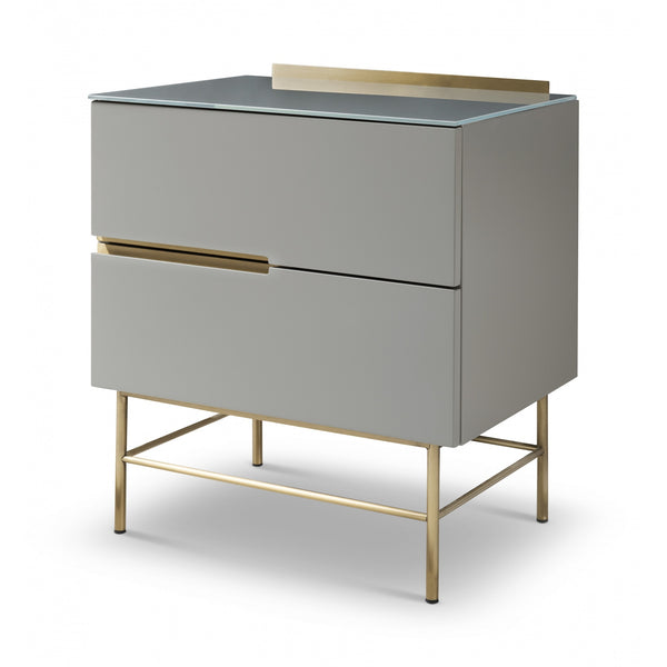 Sleek - Contemporary Two Drawer Narrow Chest With Various Colour Options