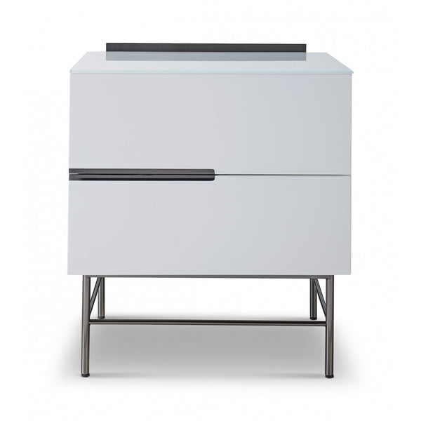 Sleek - Contemporary Two Drawer Narrow Chest With Various Colour Options