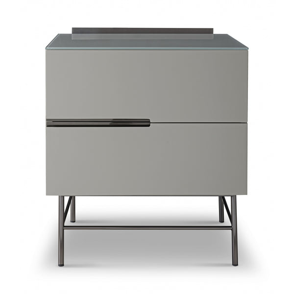 Sleek - Contemporary Two Drawer Narrow Chest With Various Colour Options