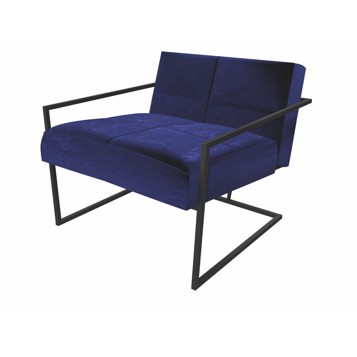 Luxe - Upholstered Velvet Armchair In Various Colours With Frame Finish Options