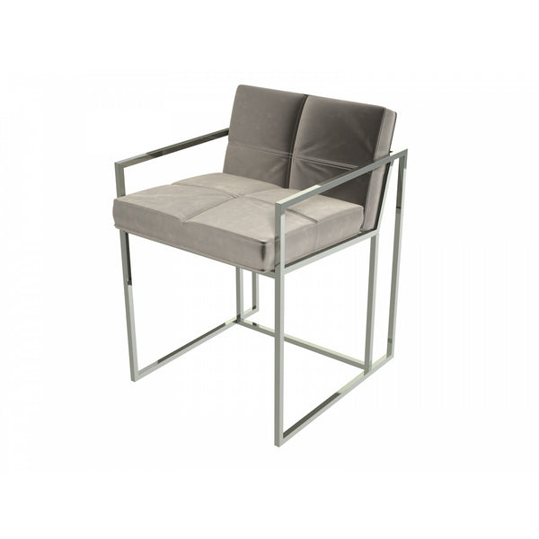 Luxe - Upholstered Velvet Dining Chair In Various Colours With Frame Finish Options