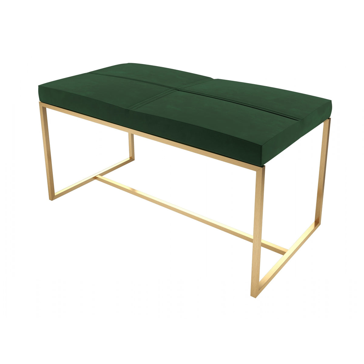 Luxe - Upholstered Velvet Large Stool In Various Colours With Frame Finish Options