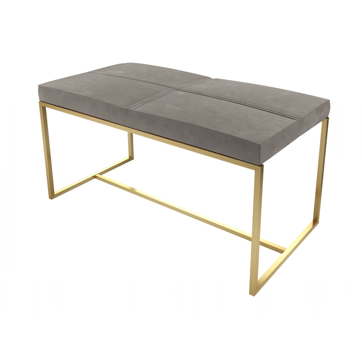 Luxe - Upholstered Velvet Large Stool In Various Colours With Frame Finish Options